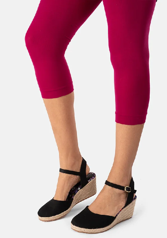 Premium 50 Denier Capri Tights Cerise