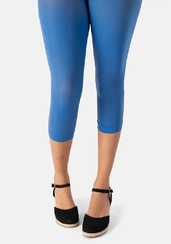 Premium 50 Denier Capri Tights Cobalt