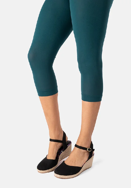 Premium 50 Denier Capri Tights Teal