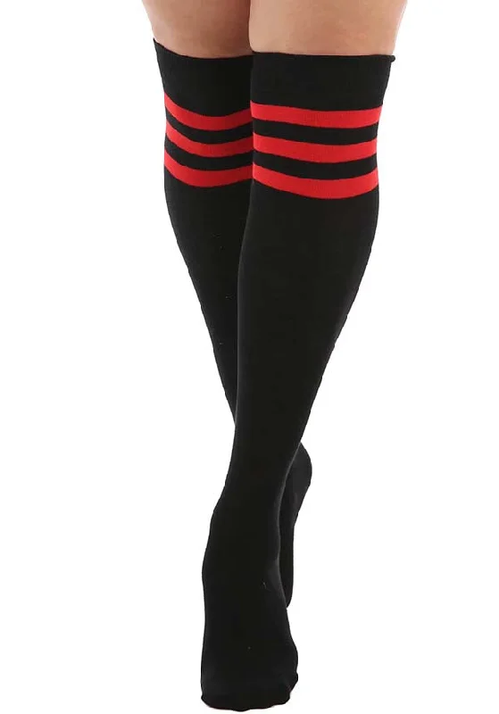 Referee [Black/Red] | OVER KNEE SOCKS