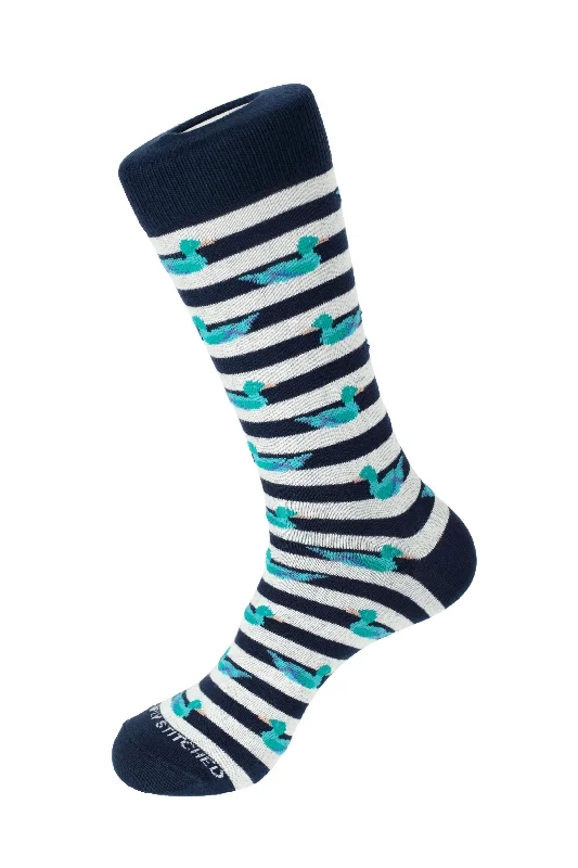 Striped Duck Crew Sock